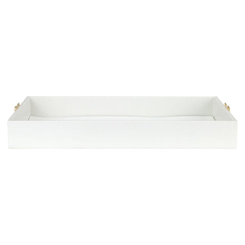 White Croc Leather Tray Geo